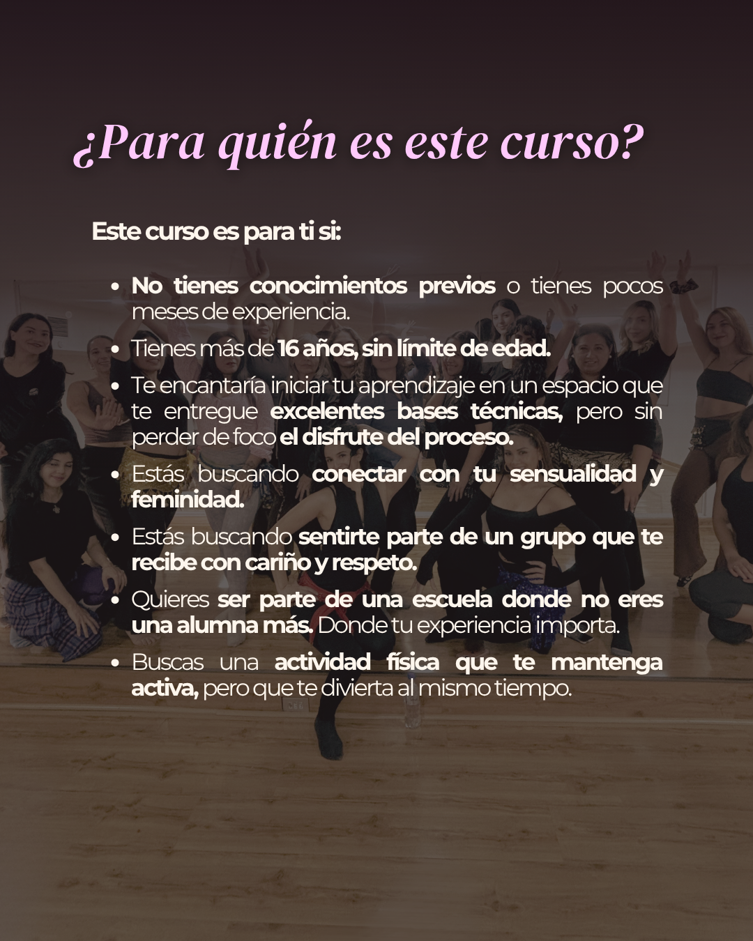 Curso de danza árabe "Enciende tus caderas" ✨